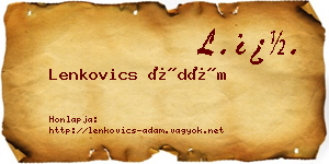Lenkovics Ádám névjegykártya